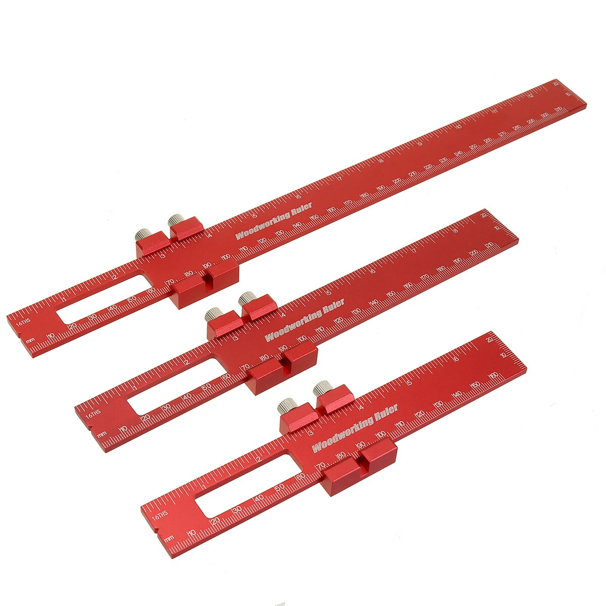 3pcs Aluminum alloy Precision Pocket Ruler Woodworking Positioning Scribing Gauge Carpenter Markinig Ruler (image for) 3pcs Aluminum alloy Precision Pocket Ruler Woodworking Positioning Scribing Gauge Carpenter Markinig Ruler