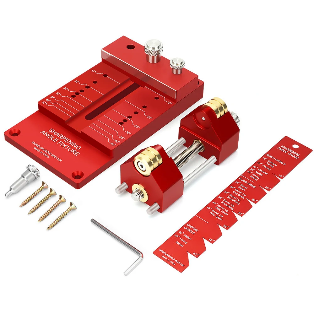 Mohoo Sharpening System Honing Guide Sharpening Holder Angle Fixture Angle Gauge for Woodworking Chisel (image for) Mohoo Sharpening System Honing Guide Sharpening Holder Angle Fixture Angle Gauge for Woodworking Chisel